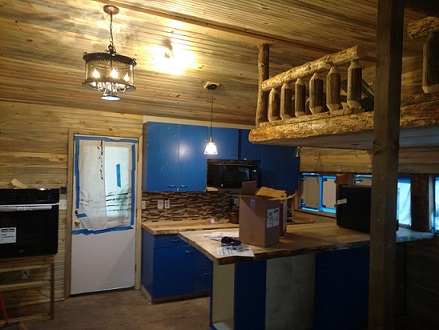cabin kitchen as i left it